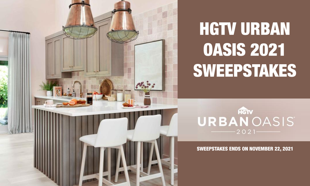 Hurry to Enter to Win Your New Urban Oasis Home via HGTV’s Sweepstakes